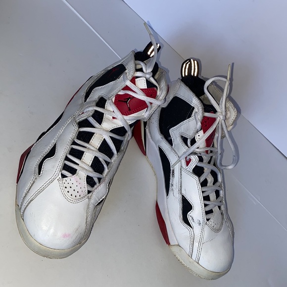Nike Men Air Jordan True Flight Sneakers White High Top 342964-112 Size 9